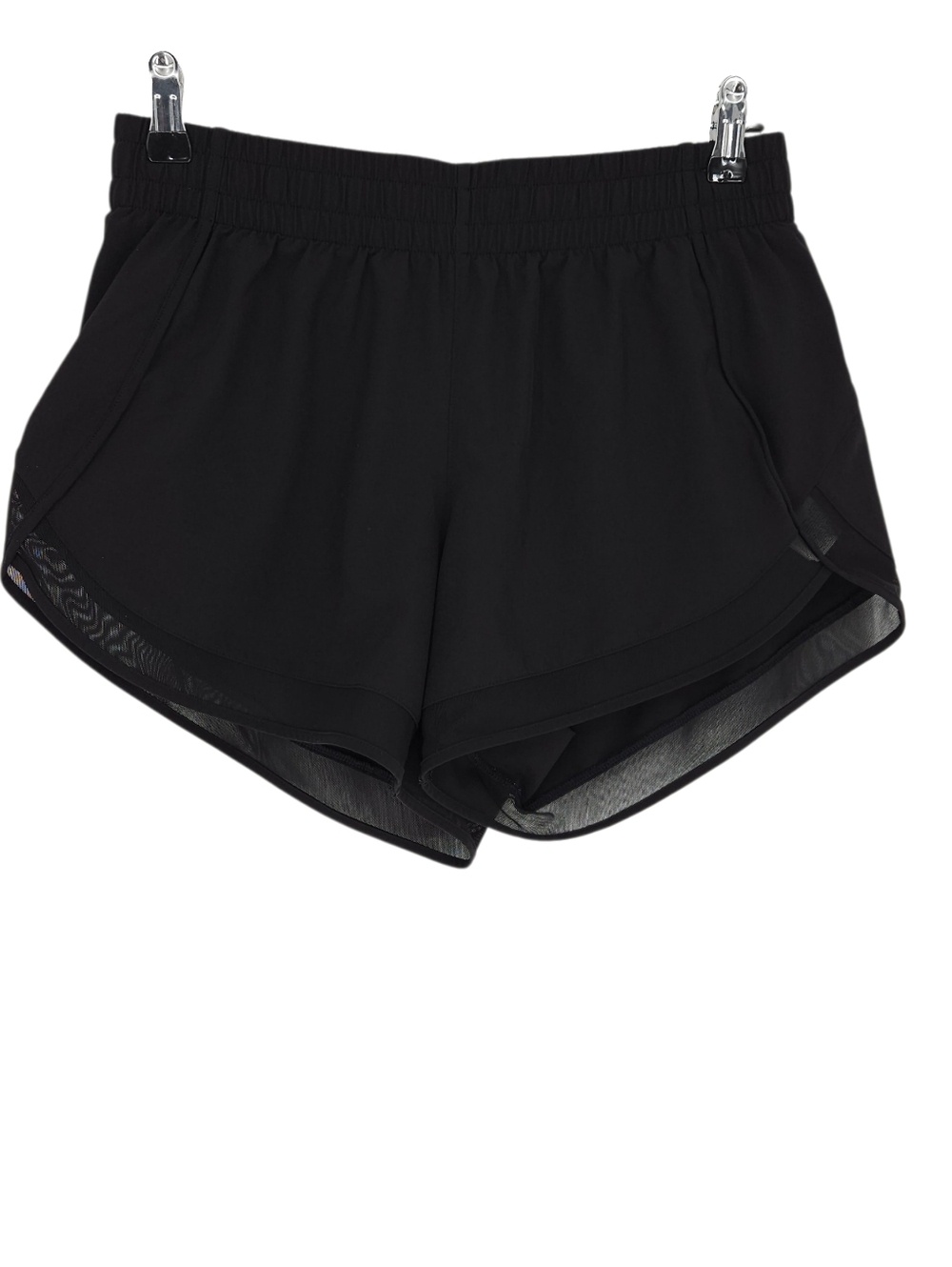 Athleta Mesh Racer Run 4" Short Black High Rise Athletic Running Shorts Small